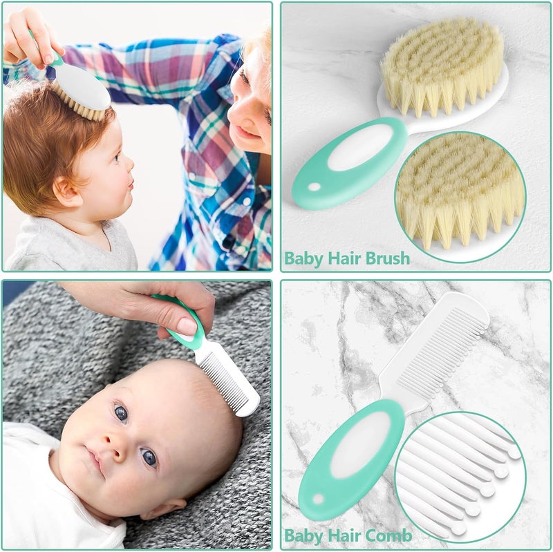 POPYJAN Baby Healthcare and Grooming Kit for Newborn Kids, 31PCS Upgraded Safety Baby Care Kit, Newborn Nursery Health Care Set, Baby Care Products (Green) - Image 2